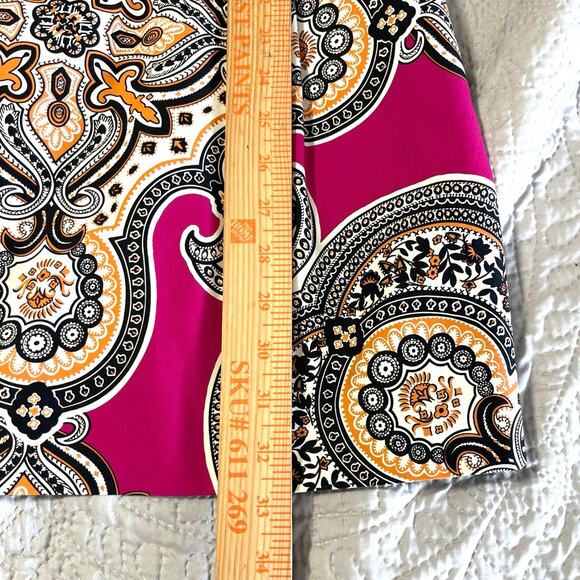 Anthropologie Moulinette Soeurs Geidi Pink Paisley Print Dress Sz 4 Sleeveless - Picture 11 of 13